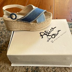 Alice and Olivia platform espadrilles, like new!